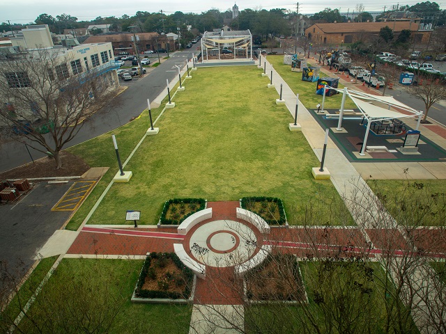 A picture of museum plaza