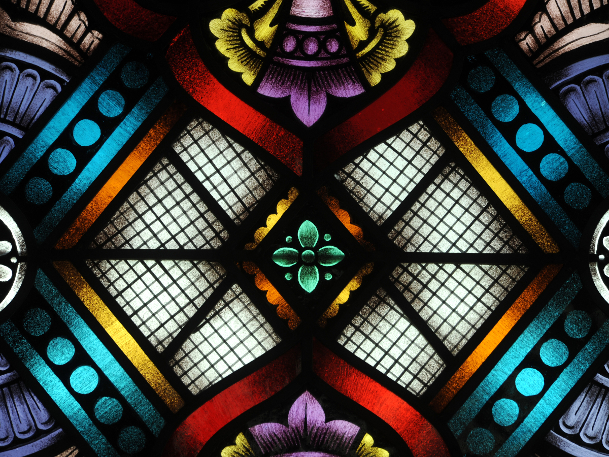 stained glass from old christ church