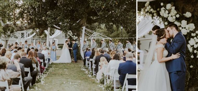 A Wedding ceremony in the Barkley House gardens